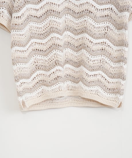 【COOHEM〈women's〉】ZIGZAG SUKASHI KNIT P/O_250326005055