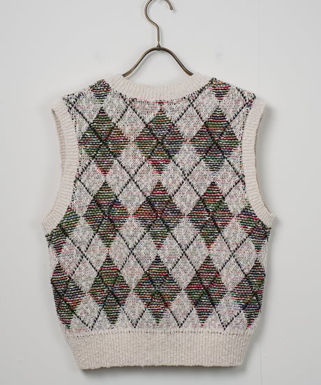【COOHEM〈women's〉】SUMMER ARGYLE KNIT V/T_250228003386