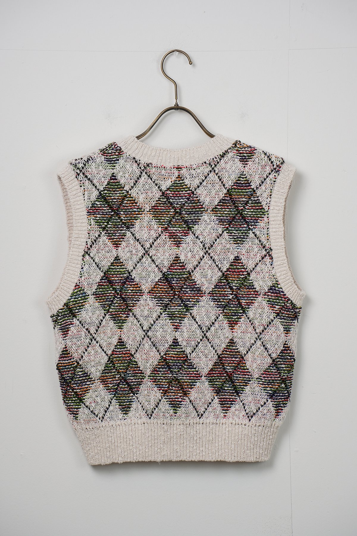 COOHEM〈women's〉】SUMMER ARGYLE KNIT V/T_2502280