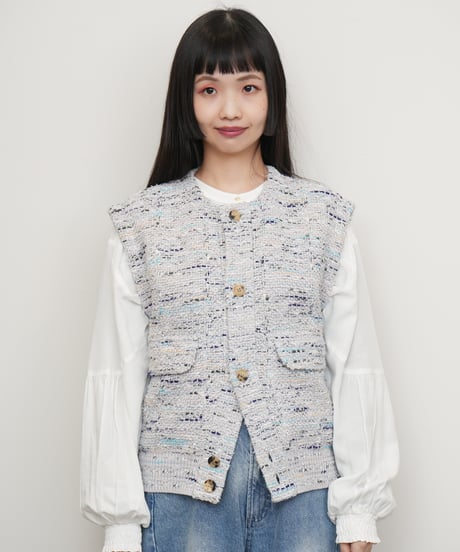 【COOHEM】KASURI TWEED V/T_250129001301