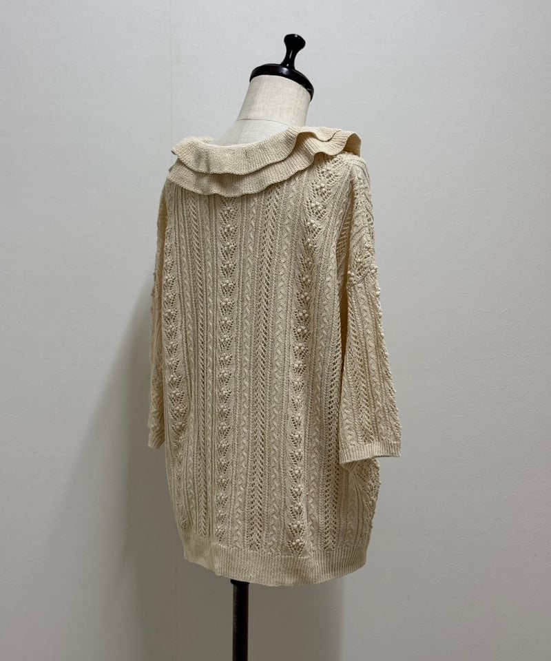 yukiemon】かぎ針スワンフリルカーデ（M） | EGAMI OFFICIAL WEB