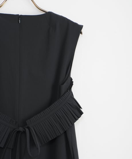 【MARILYN MOON】Taffeta raffle detail dress_240325000607
