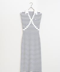 【FRAY I.D】 バイカラースキッパーポロニットワンピース＿250314004502