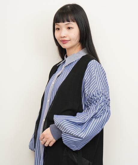 【Lallia Mû】オーガンジードッキングロングベスト_250321004910