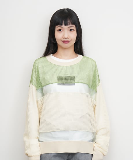 【Lallia Mû】バイカラーシアーニットプルオーバー_250213002253