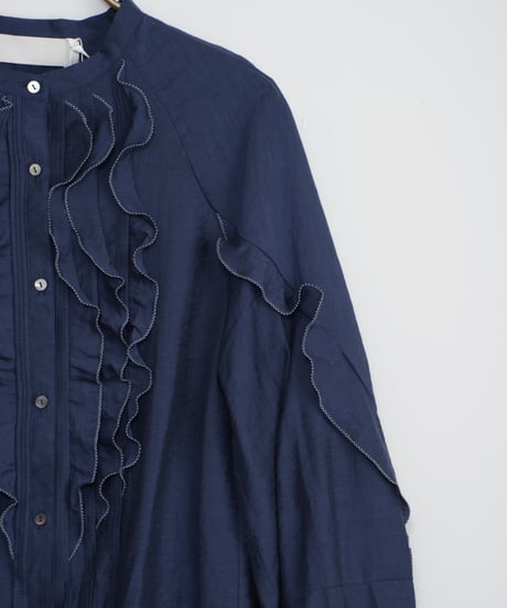 【MARILYN MOON】Ruffle&frill micro tuck blouse_240115005086