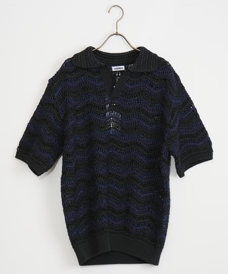 【COOHEM〈men's〉】ZIGZAG SUKASHI KNIT P/O_250326005062