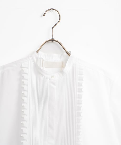 【MARILYN MOON】Tuck frill flare half sleeve shirt_2403250006156