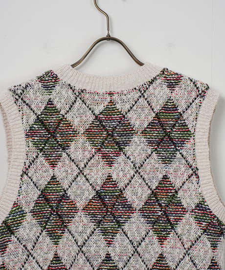 【COOHEM〈women's〉】SUMMER ARGYLE KNIT V/T_250228003386