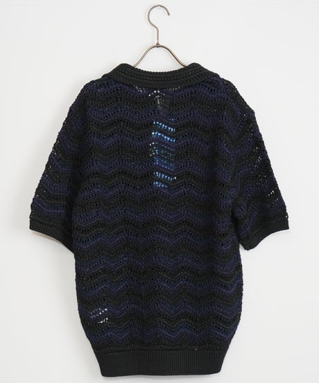 【COOHEM〈men's〉】ZIGZAG SUKASHI KNIT P/O_250326005062