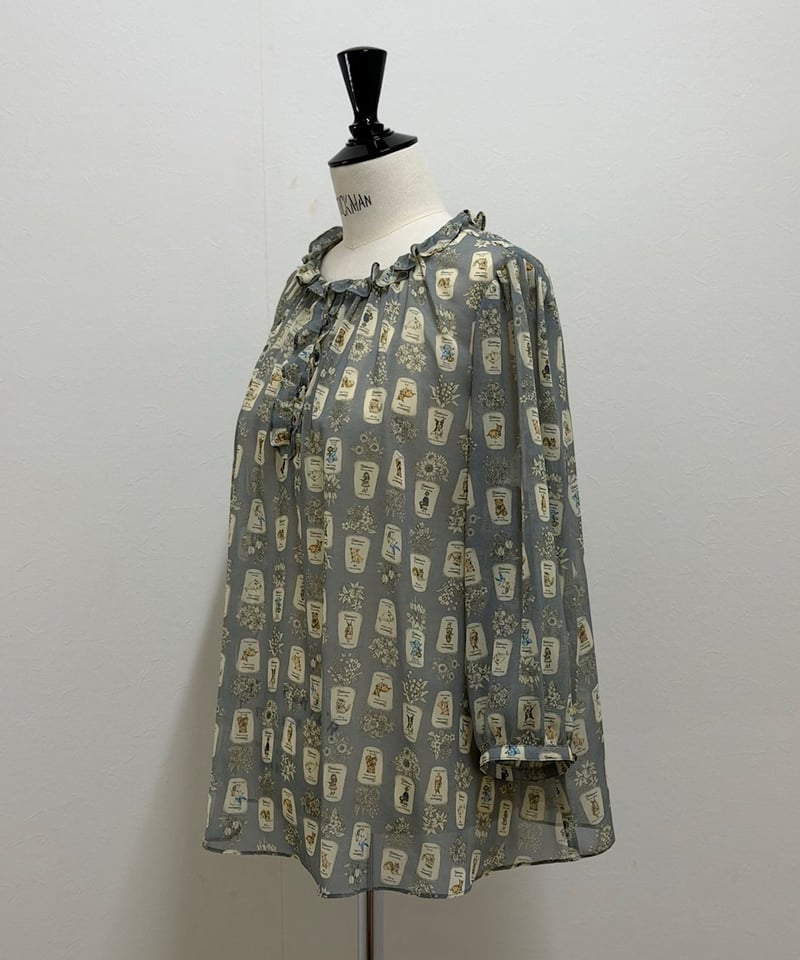 yukiemon】5部袖テキスタイルブラウス（M・3L） | EGAMI OFFICIAL