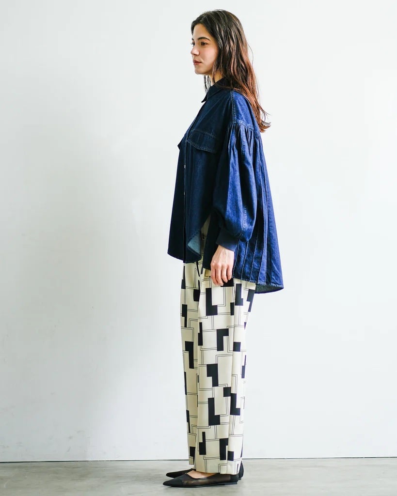 Lallia Mù】ブロックプリントパンツ | EGAMI OFFICIAL WEB STORE Lallia Mù】ブロックプリントパンツ | EGAMI OFFICIAL WEB STORE