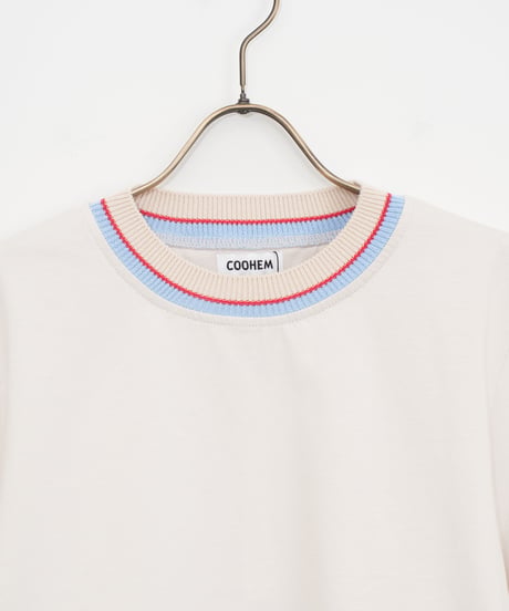 【COOHEM〈women’s〉】KNIT DETAIL RINGER T-SHIRT