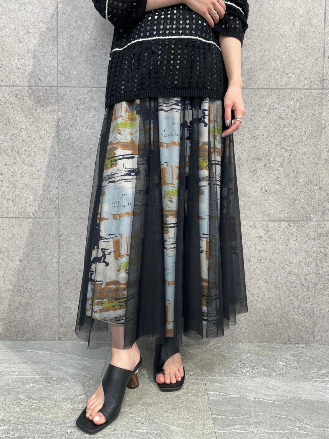 ROSIEE チュールスカート 極美品 ROSIEE ブロックチェックチュール