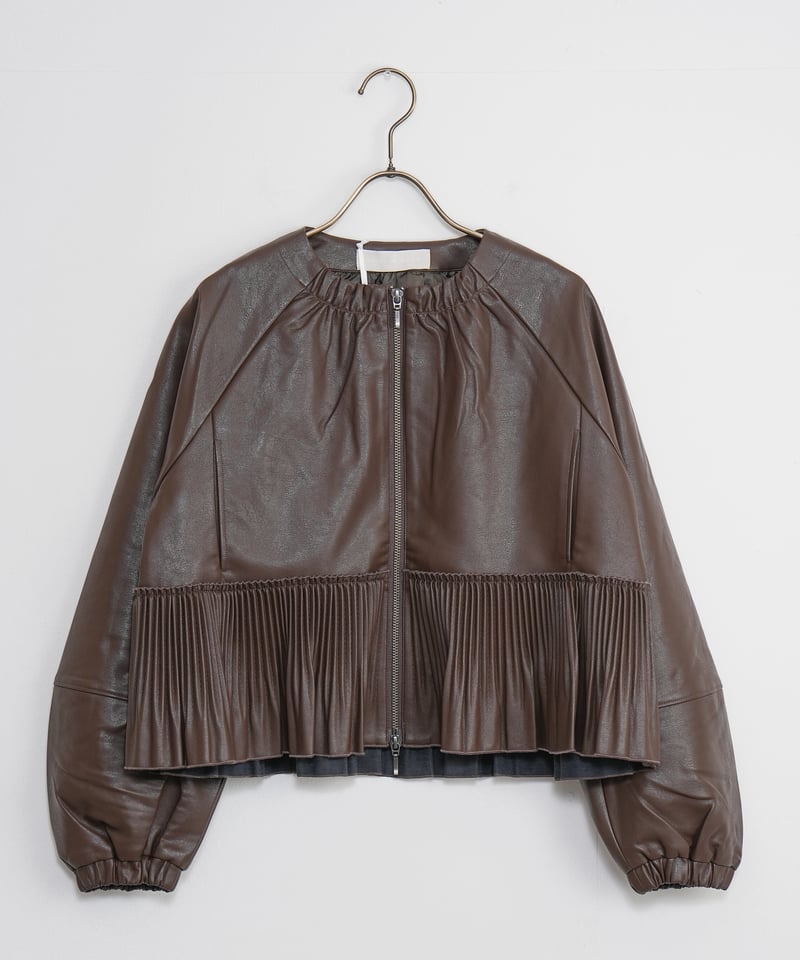 MARILYN MOON】プリーツフェイクレザーブルゾン_240912002727 | EG
