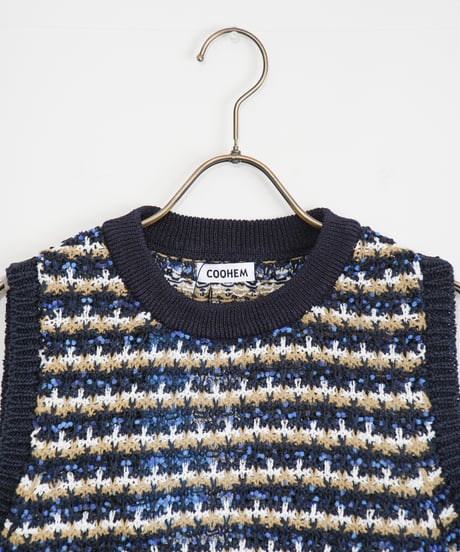【COOHEM〈women's〉】SUKASHI BORDER KNIT V/T_250326005056