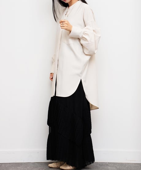 【Lallia Mû】プリーツヘムワッシャースカート_230904005276