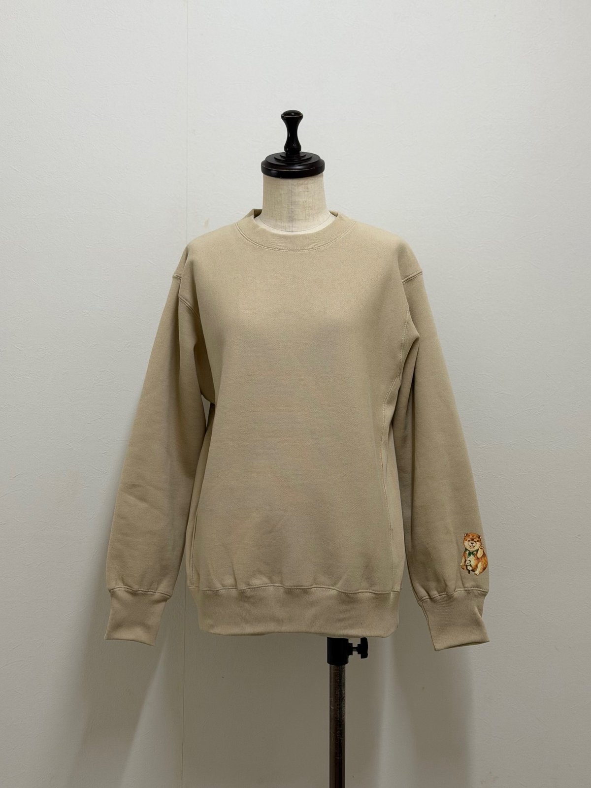 yukiemon】こいぬ図鑑スエットプルオーバー・ベージュ（M・3L