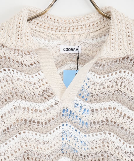 【COOHEM〈women's〉】ZIGZAG SUKASHI KNIT P/O_250326005055