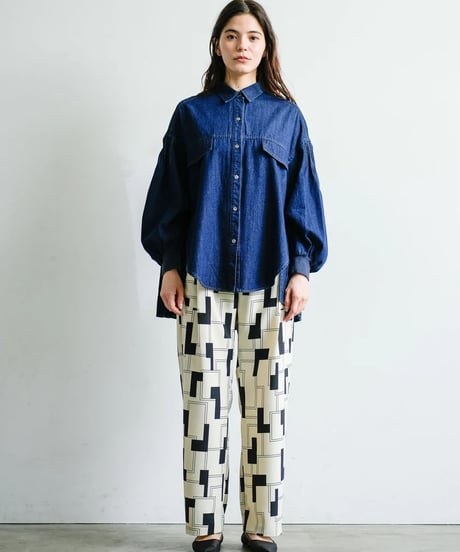 【Lallia Mù】ブロックプリントパンツ