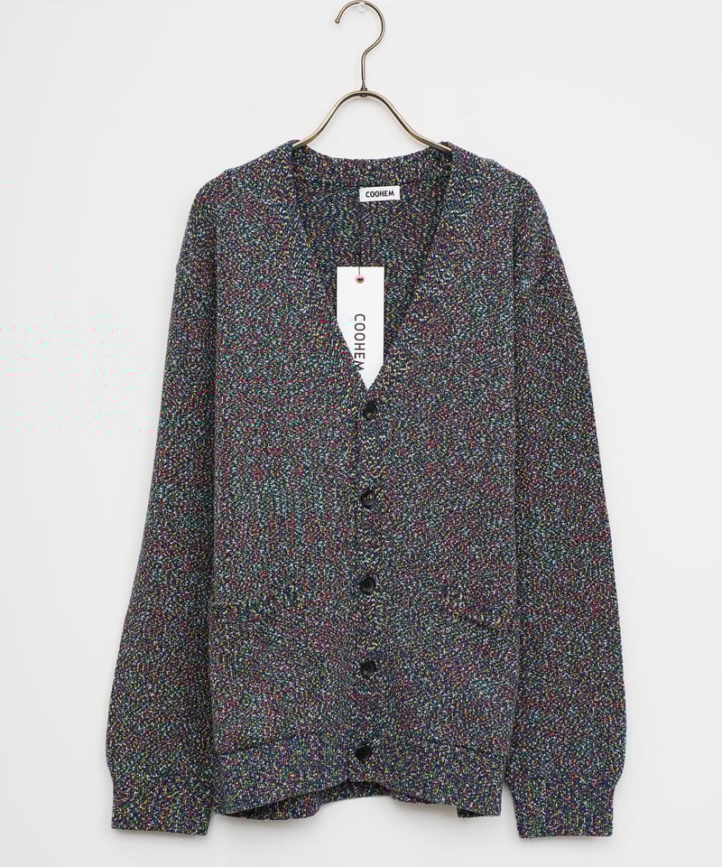 COOHEM〈men's〉】FLECKED COTTON KNIT CARDIGAN_250