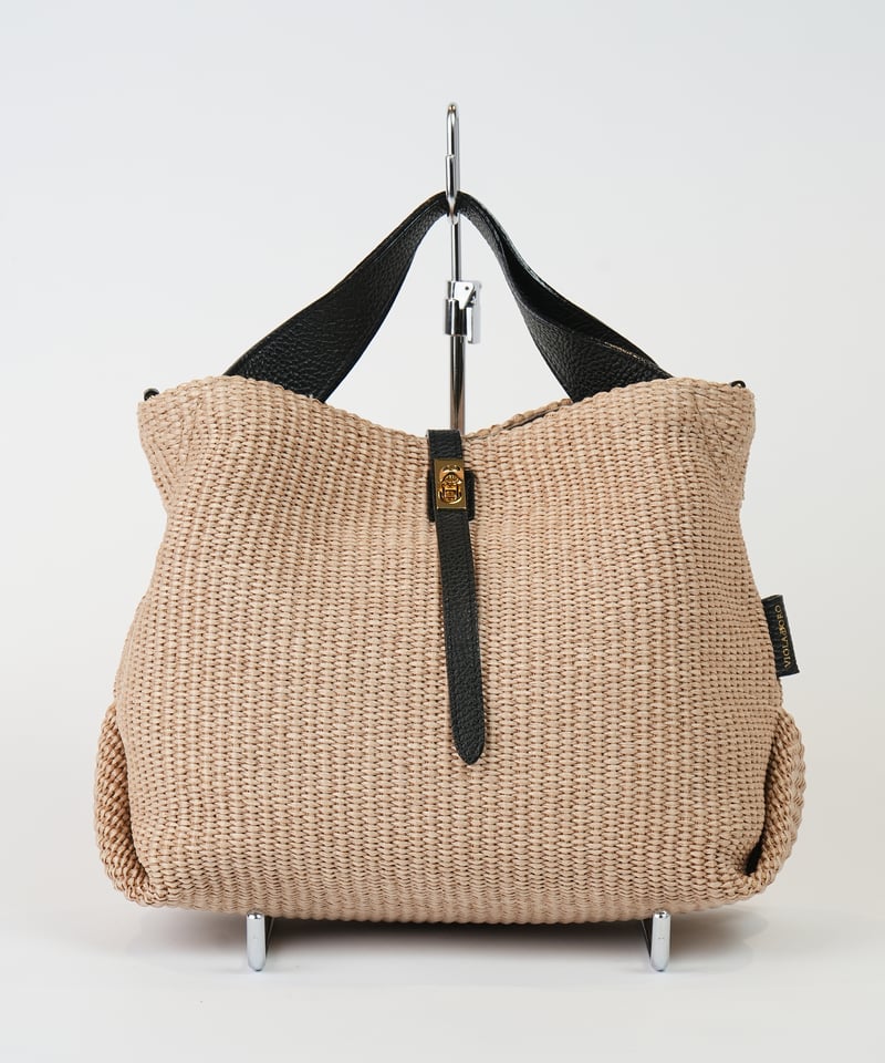 VIOLAd'ORO】SANDRO イタリアンラフィアシート 2WAYトートバッグ