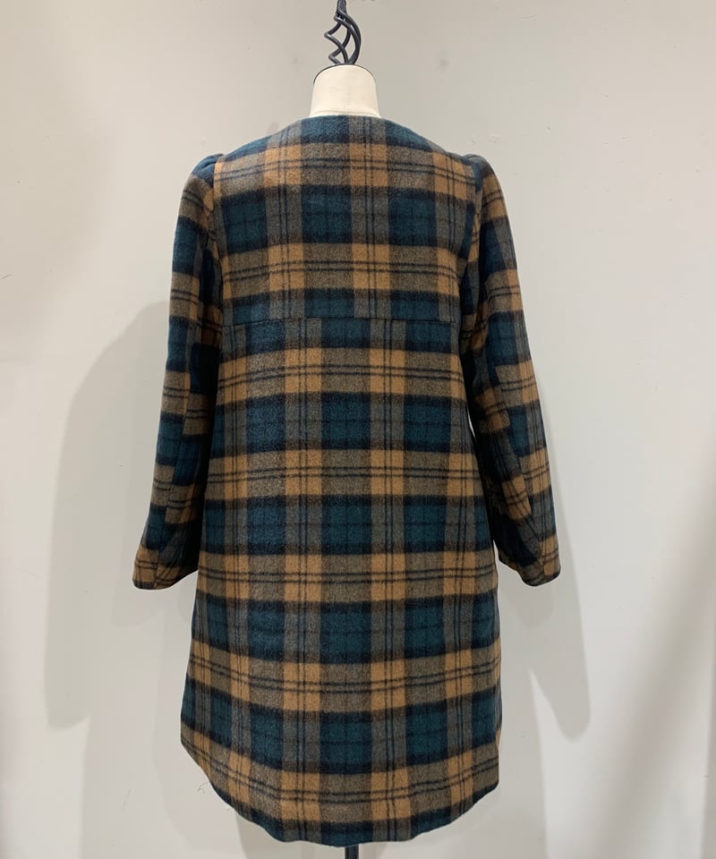 ＆ellecy(アンドエルシー)浮世絵チェックプルゾン yukiemon】yukiemonチェックコート（M・3L） | EGAMI OFFICIA