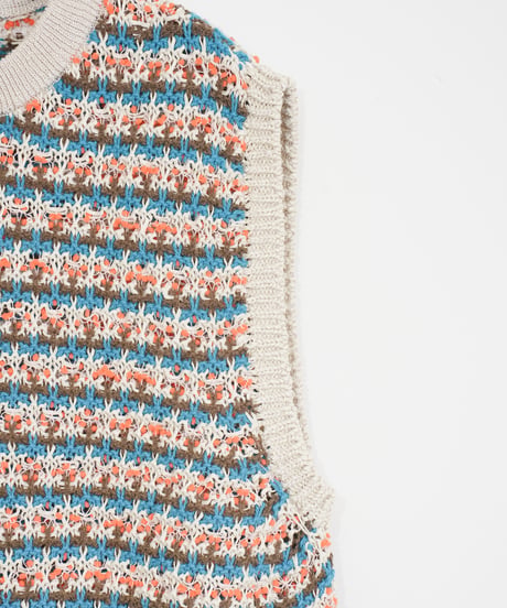 【COOHEM〈men's〉】SUKASHI BORDER KNIT V/T_250326005063