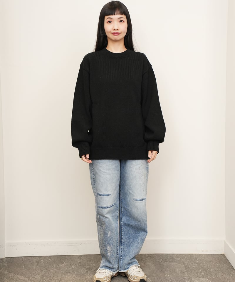 【未使用】Yonetomi Washi cotton knit ネイビー 3 Yonetomi】WASHI COTTON KNIT P/O_241226000202 |