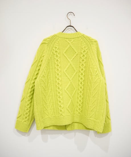 【Yonetomi〈unisex〉】ARAN KNIT CARDIGAN