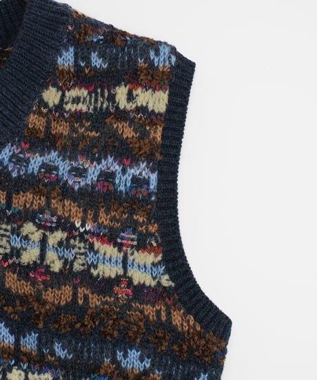 【COOHEM〈men's〉】FAIR ISLE KNIT V/T_241003004357