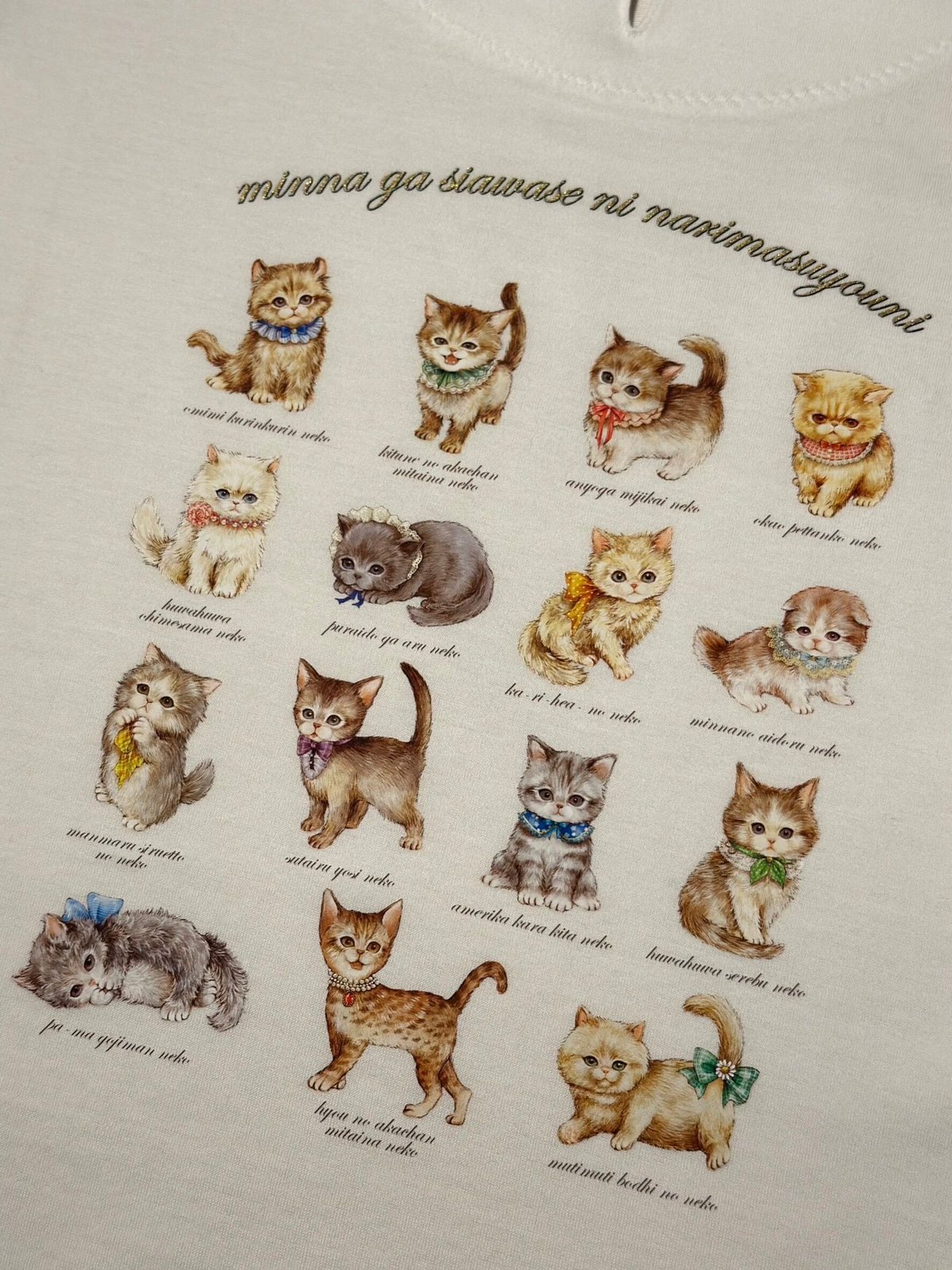 yukiemon こねこ図鑑　Tシャツ yukiemonこねこ図鑑Tシャツ