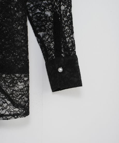 【MARILYN MOON】Organdy lace 2way shirt