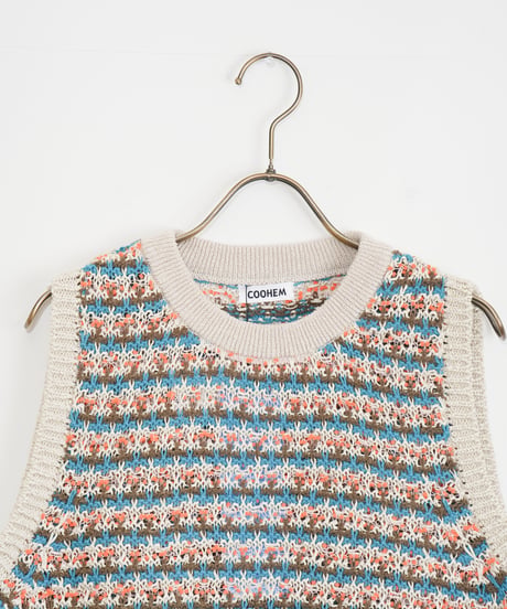 【COOHEM〈women's〉】SUKASHI BORDER KNIT V/T_250326005056