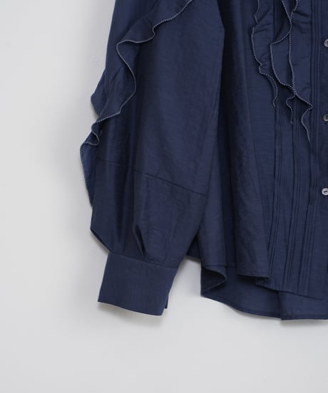 【MARILYN MOON】Ruffle&frill micro tuck blouse_240115005086