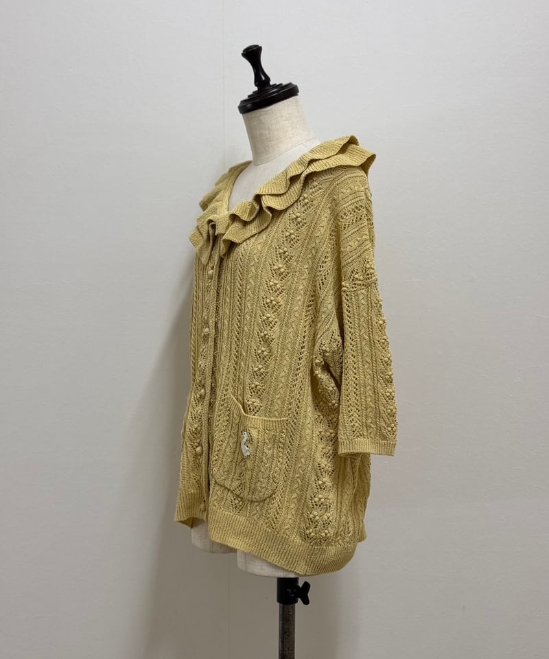 yukiemon】かぎ針スワンフリルカーデ（M） | EGAMI OFFICIAL WEB