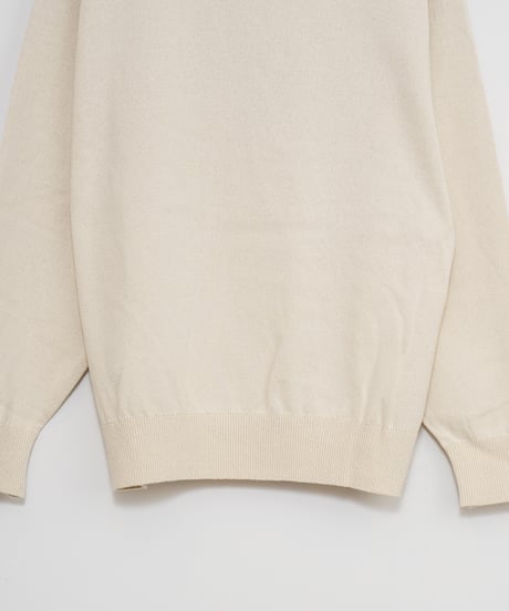 【Yonetomi〈unisex〉】WAVE COTTON KNIT P/O〈SOLID〉_240727009869