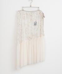 【CHIGNON】モール刺繍チュールオーバースカート＿250607009887