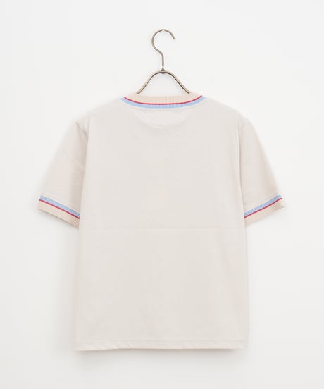 【COOHEM〈women’s〉】KNIT DETAIL RINGER T-SHIRT
