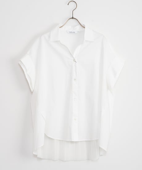 【Lallia Mû】バックプリーツシャツ_240426003496