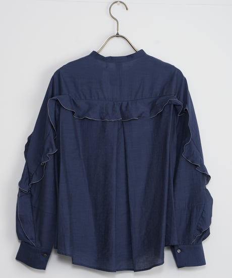 【MARILYN MOON】Ruffle&frill micro tuck blouse_240115005086