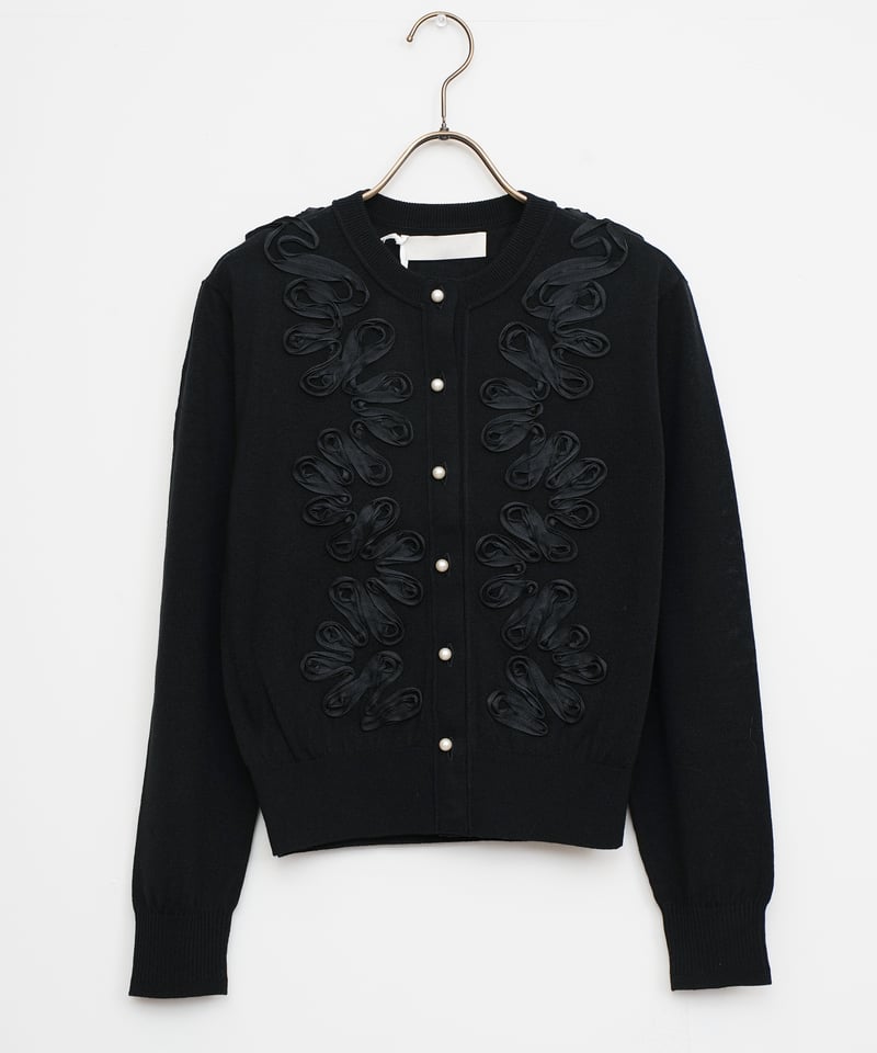 Diagram ディアグラム　カーディガン　刺繍　シースルー　黒 Diagram ディアグラム カーディガン 刺繍 シースルー 黒