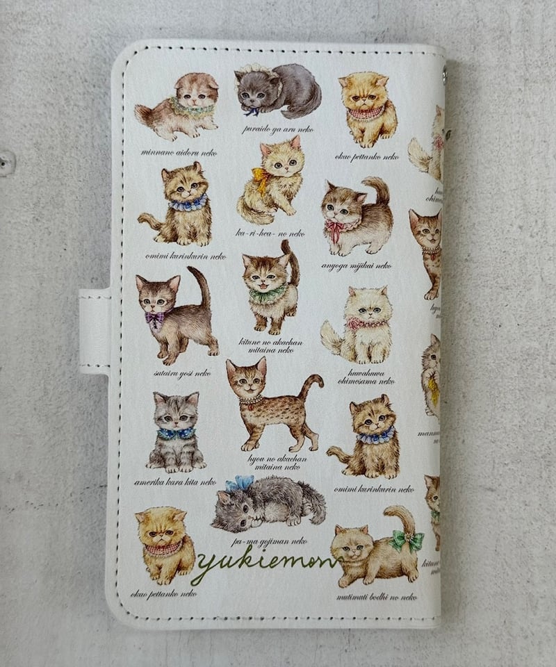 ユキエモン　 yukiemon スマホケース　手帳型　スマホ　猫 ユキエモン yukiemon スマホケース手帳型スマホ猫