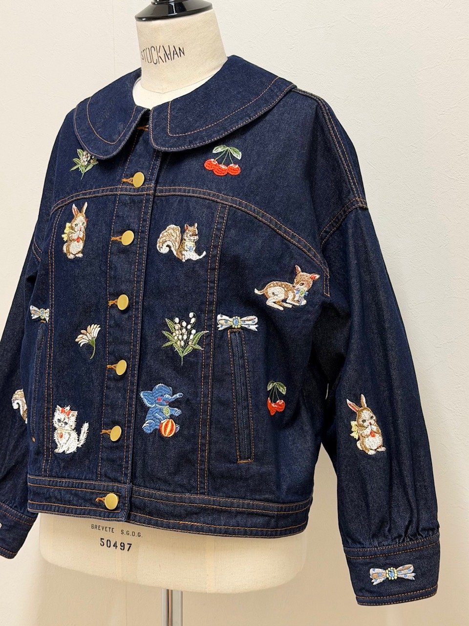 yukiemon おまもりGジャン デニムジャケット 刺繍 大きめ 羽織 熊 fit=scale-down,w=1200