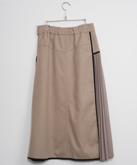【Lallia Mû】プリーツドッキングパイピングスカート_241026006247