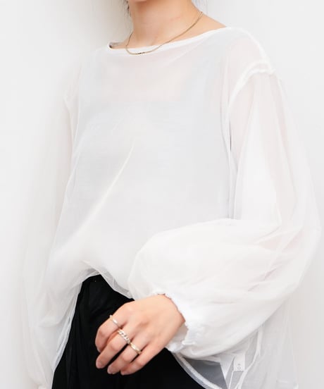 【ROSIEE】チュール×オーガンジーリバーシブルブラウス_230722002979