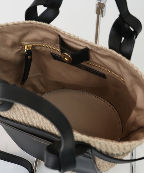 【VIOLAd'ORO】MIRO アバカ製 2WAYレザーポケットトートMサイズ_250301003467