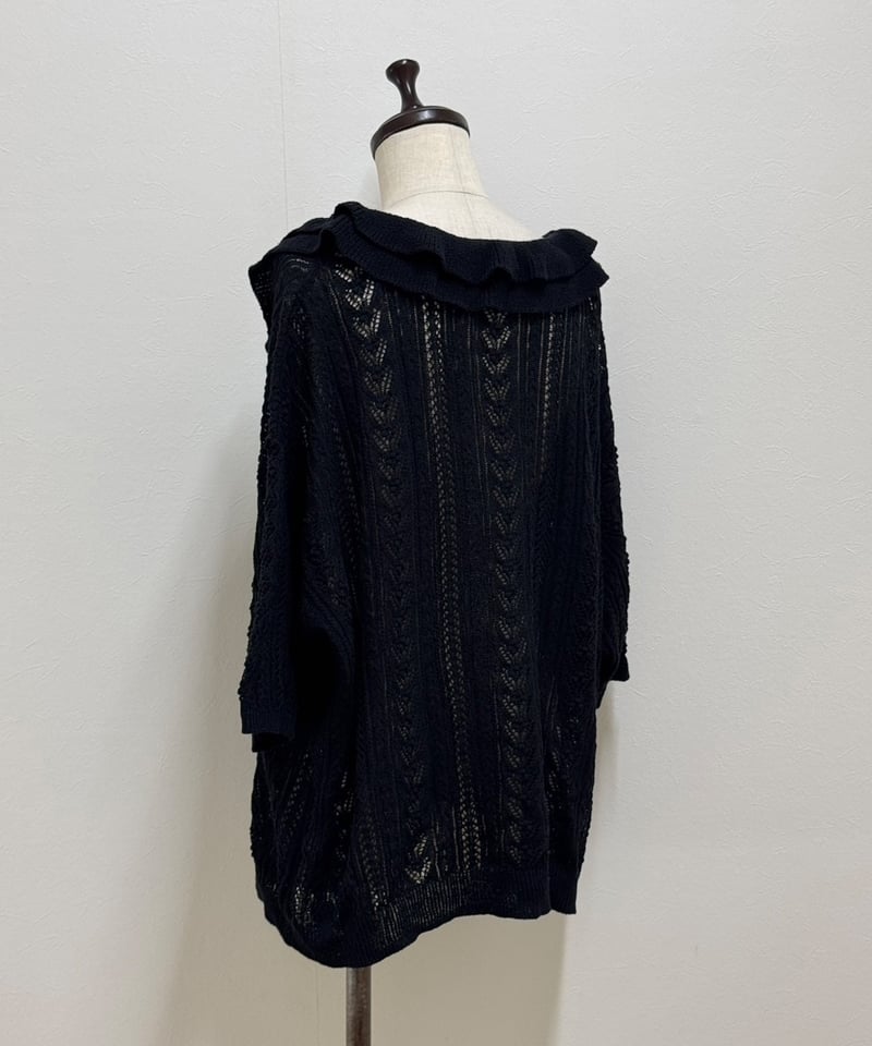 【新品・限定】yukiemon かぎ針スワンフリルカーデ 3L ブラック yukiemon】かぎ針スワンフリルカーデ（M） | EGAMI OFFICIAL WEB