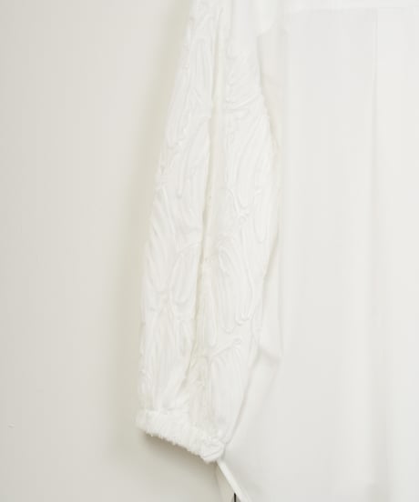 【ROSIEE】袖刺繡レーススキッパーシャツ_250122001117