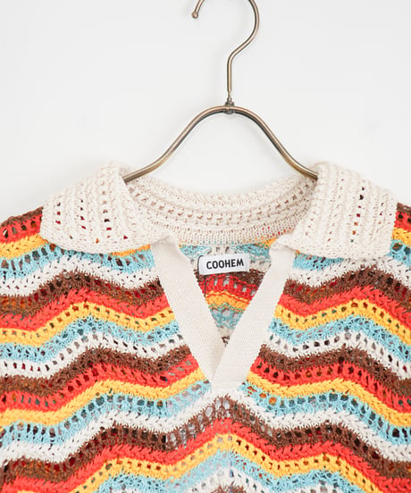 【COOHEM〈women's〉】ZIGZAG SUKASHI KNIT P/O_250326005055